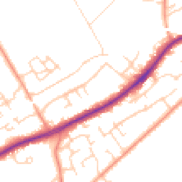 Daytime road noise heatmap for GU34 5JJ