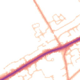 Daytime road noise heatmap for GU34 5JL