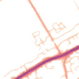 Daytime road noise heatmap for GU34 5JW