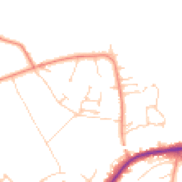 Daytime road noise heatmap for GU34 5QJ