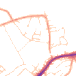 Daytime road noise heatmap for GU34 5QL