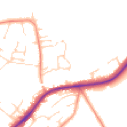 Daytime road noise heatmap for GU34 5TF
