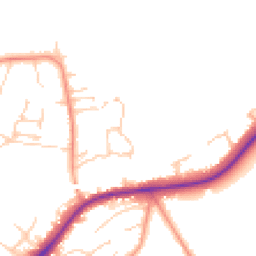 Daytime road noise heatmap for GU34 5TG