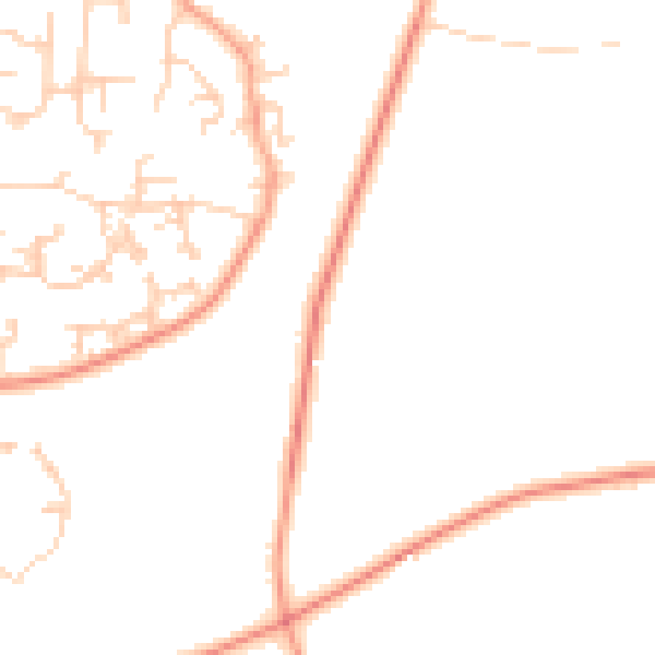 Daytime road noise heatmap for GU35 0AB