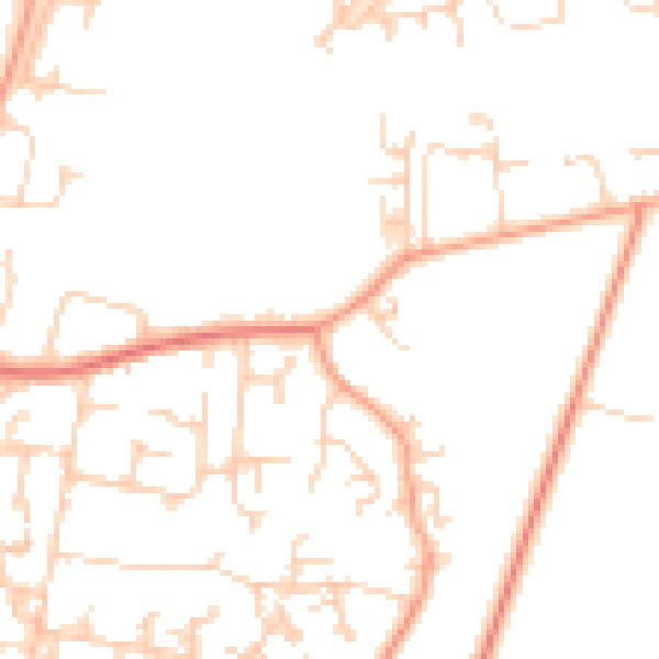 Daytime road noise heatmap for GU35 0AR