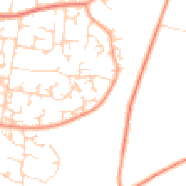 Daytime road noise heatmap for GU35 0DB