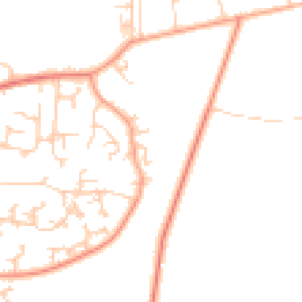Daytime road noise heatmap for GU35 0DS