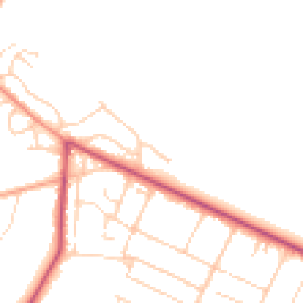 Daytime road noise heatmap for GU35 8AX