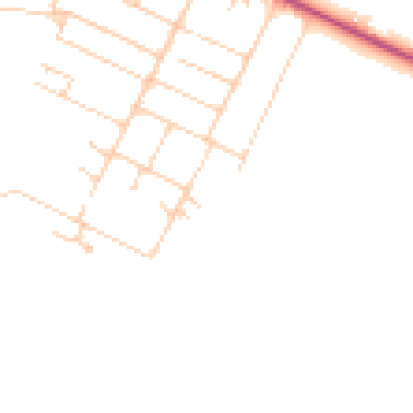 Daytime road noise heatmap for GU35 8HH