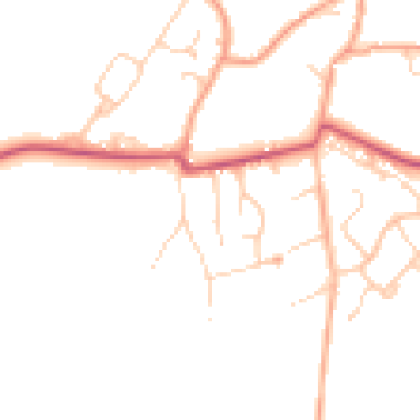 Daytime road noise heatmap for GU35 8QD