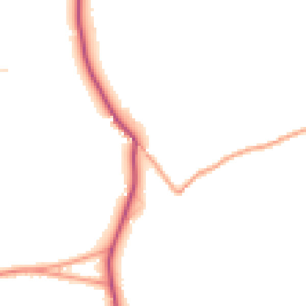 Daytime road noise heatmap for GU35 8RB