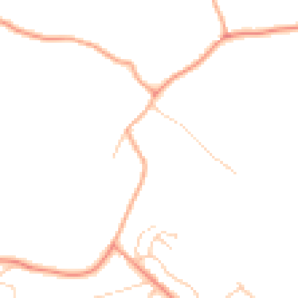 Daytime road noise heatmap for GU35 8SR