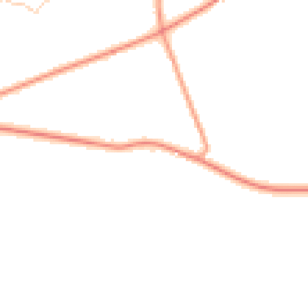 Daytime road noise heatmap for GU35 9AF