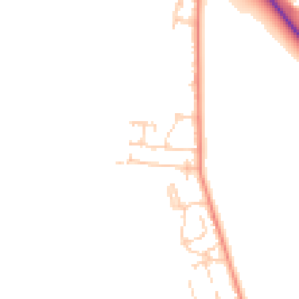Daytime road noise heatmap for GU35 9AJ