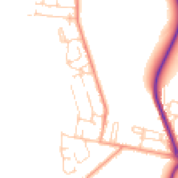 Daytime road noise heatmap for GU35 9AN
