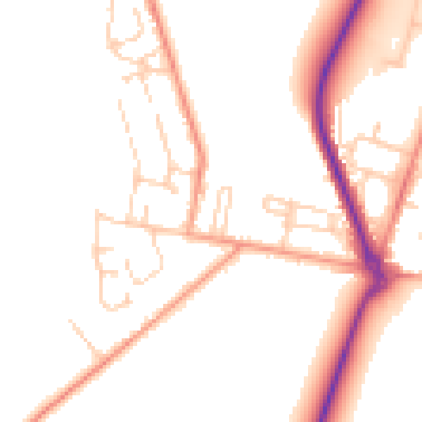 Daytime road noise heatmap for GU35 9ED