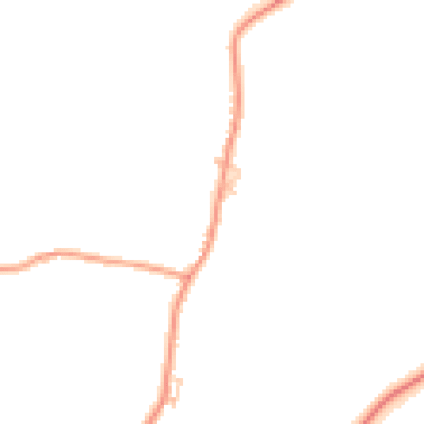 Daytime road noise heatmap for GU35 9JJ