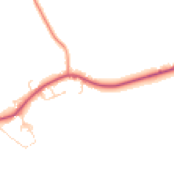 Daytime road noise heatmap for GU35 9LT