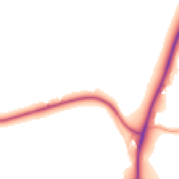 Daytime road noise heatmap for GU35 9LW