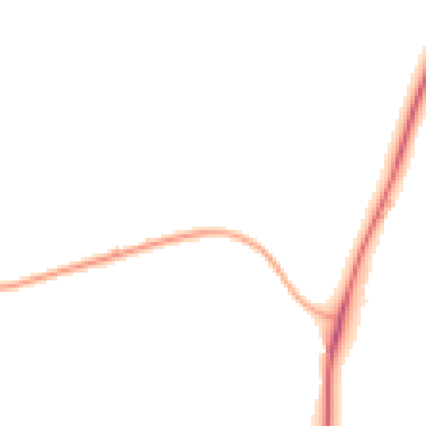 Night-time road noise heatmap for GU35 9LW