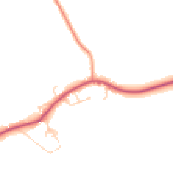 Daytime road noise heatmap for GU35 9LZ