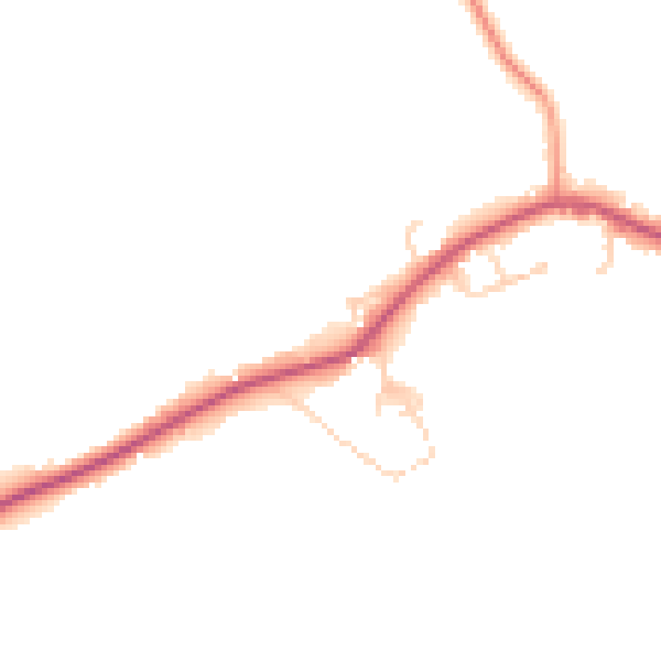 Daytime road noise heatmap for GU35 9ND
