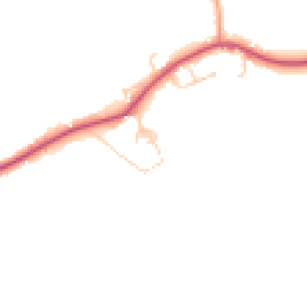 Daytime road noise heatmap for GU35 9NF