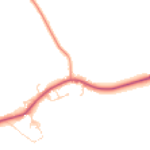 Daytime road noise heatmap for GU35 9PH