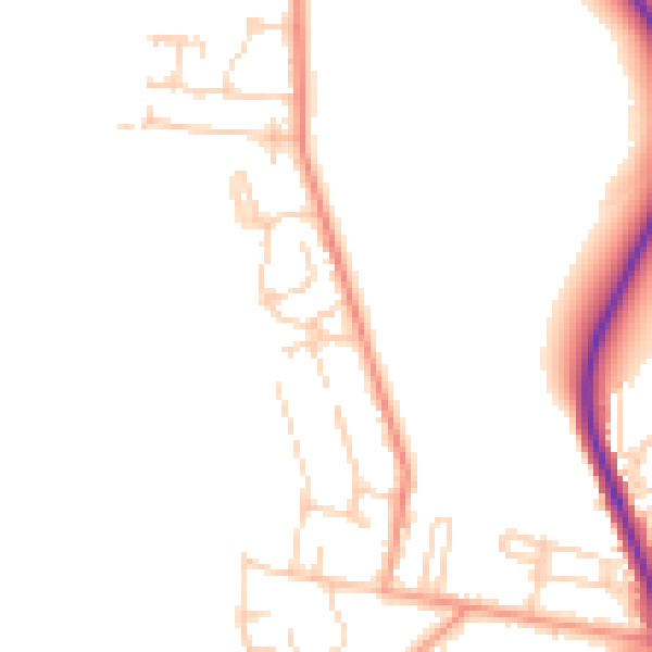 Daytime road noise heatmap for GU35 9QG
