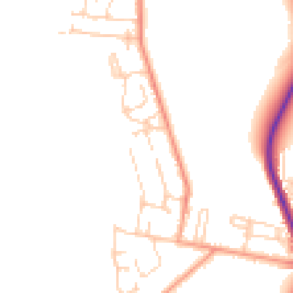 Daytime road noise heatmap for GU35 9QH