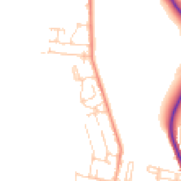 Daytime road noise heatmap for GU35 9QL