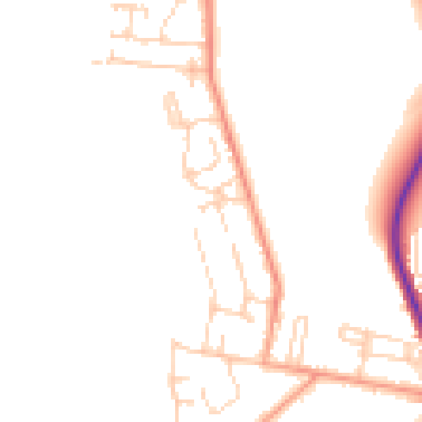Daytime road noise heatmap for GU35 9QQ