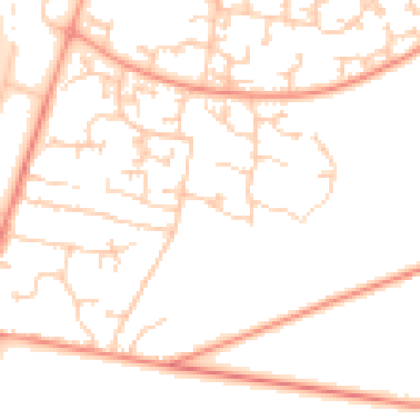 Daytime road noise heatmap for GU35 9QU
