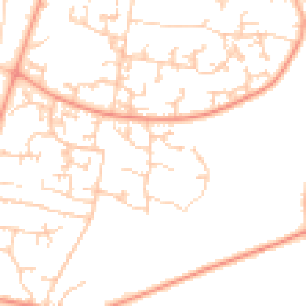 Daytime road noise heatmap for GU35 9QX