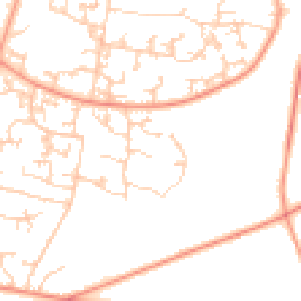 Daytime road noise heatmap for GU35 9RG