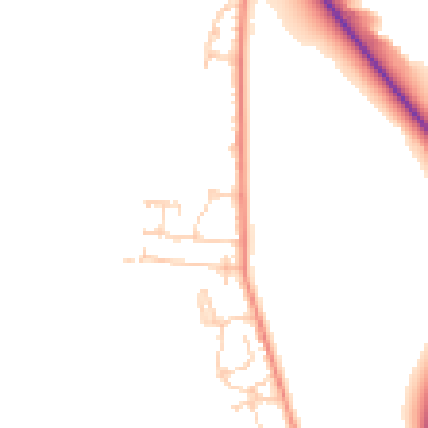 Daytime road noise heatmap for GU35 9TB