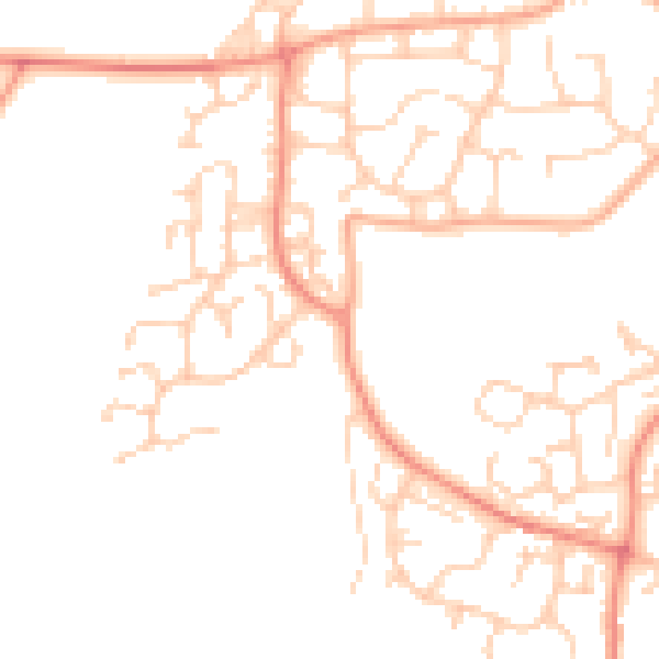 Daytime road noise heatmap for GU46 6BF