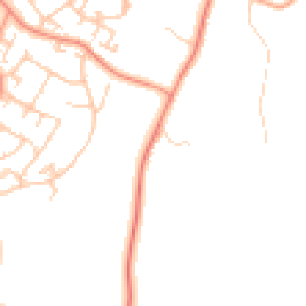 Daytime road noise heatmap for GU46 6BQ