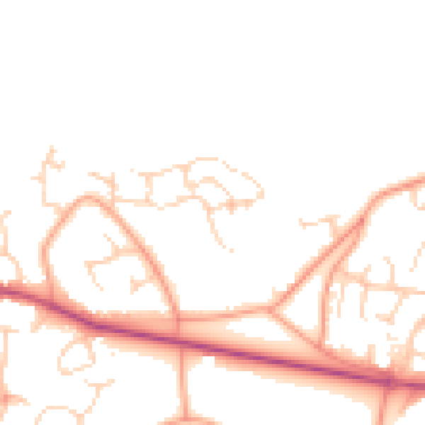 Daytime road noise heatmap for GU46 7AT