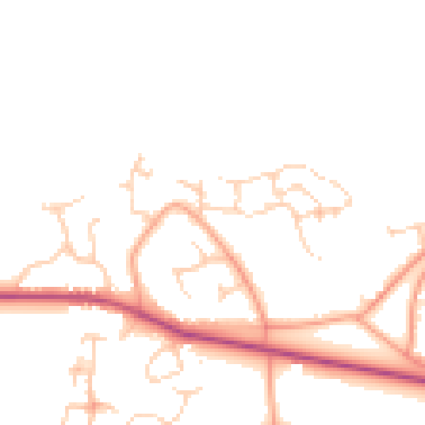 Daytime road noise heatmap for GU46 7RA