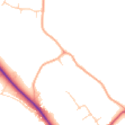 Daytime road noise heatmap for GU5 0AA