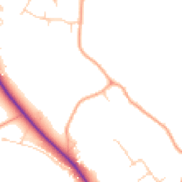 Daytime road noise heatmap for GU5 0AB