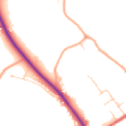 Daytime road noise heatmap for GU5 0AE