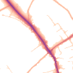 Daytime road noise heatmap for GU5 0AN