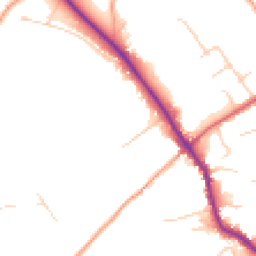 Daytime road noise heatmap for GU5 0AP