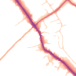 Daytime road noise heatmap for GU5 0AR