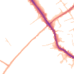 Daytime road noise heatmap for GU5 0AS