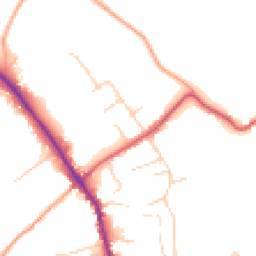 Daytime road noise heatmap for GU5 0AU
