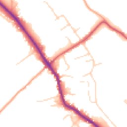 Daytime road noise heatmap for GU5 0AX