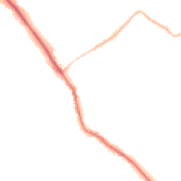 Night-time road noise heatmap for GU5 0BB